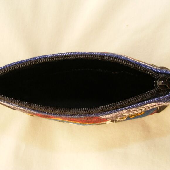 DIA DE LOS MUERTOS Sm bag, 4.75x4.5x2.5 Southern Belle, Zipper, Canvas - Picture 6 of 8